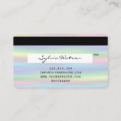 ホログラフクレジットカードスタイルホログラフィックフォイル 名刺 (裏面)