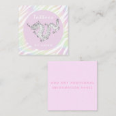 ホログラフタイガーストライプホワイトドラゴンタトゥーアーティスト スクエア名刺 (正面/裏面)