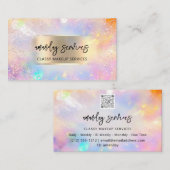 ホログラフフレームロゴQRコードショップ挿入 名刺 (正面/裏面)