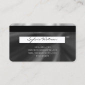 ホログラフブラックフォイルモダンクレジットカードスタイル 名刺 (裏面)