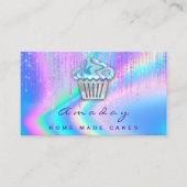ホログラフベーカリーホームメイドケーキロゴマフィン 名刺 (正面)