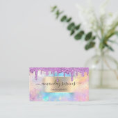 ホログラフメイクアップブティックショップ海パープルドリップ 名刺 (スタンド正面)