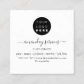 ホログラフメイクアップ金ゴールドフレームブティックショップスクエア スクエア名刺 (裏面)