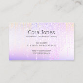 ホログラフモダンィックグリッター結晶滴下ロゴ 名刺 (裏面)