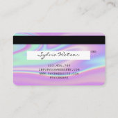 ホログラフモダンクレジットカードスタイル追加ロゴ 名刺 (裏面)