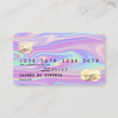 ホログラフモダンクレジットカードスタイル追加ロゴ 名刺 (正面)