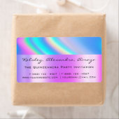 ホログラフユニコーンピンクブライダルシャワースウィート16th ラベル (インサイチュ)