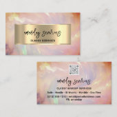 ホログラフロゴQRコードショップバラ 名刺 (正面/裏面)