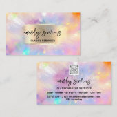 ホログラフロゴQRコードショップフレームユニーク 名刺 (正面/裏面)