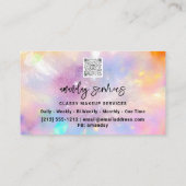 ホログラフロゴQRコードショップフレームユニーク 名刺 (裏面)