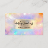 ホログラフロゴQRコードショップメイクアップ爪、 ネイル 名刺 (正面)