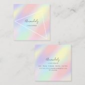 ホログラフ図形ユニコーン抽象芸術プロフェッショナル スクエア名刺 (正面/裏面)