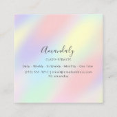 ホログラフ図形ユニコーン抽象芸術プロフェッショナル スクエア名刺 (裏面)