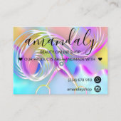 ホログラフ感謝していショップ割引コード毛製品 名刺 (正面)