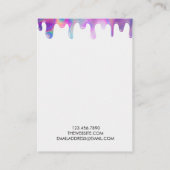 ホログラミニマルフィックドリップイヤリング表示カード 名刺 (裏面)