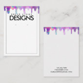 ホログラミニマルフィックドリップイヤリング表示カード 名刺 (正面/裏面)