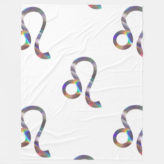 ホログラムのレオの毛布 フリースブランケット (正面)