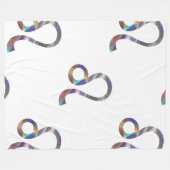 ホログラムのレオの毛布 フリースブランケット (正面(横))