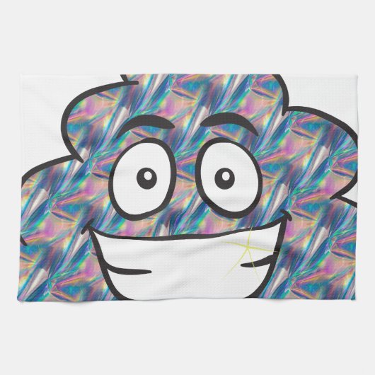 ホログラムウンチ絵文字 キッチンタオル (横)