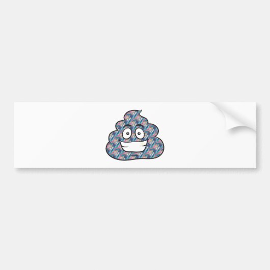 ホログラムウンチ絵文字 バンパーステッカー (正面)