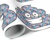 ホログラムウンチ絵文字 ラッピングペーパー (ロールコーナー)