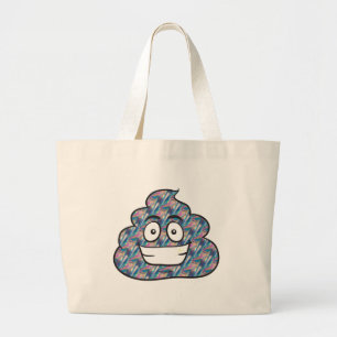 ホログラムウンチ絵文字 ラージトートバッグ