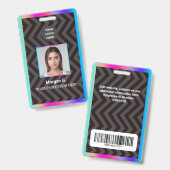 ホログラムカスタムロゴ バッジ (正面＆裏面)