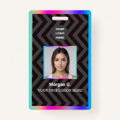 ホログラムカスタムロゴ バッジ (正面)