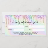 ホログラムギフト券ユニコーングリッター乾燥 (裏面)