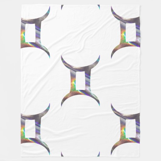 ホログラムジェミニ毛布 フリースブランケット (正面)