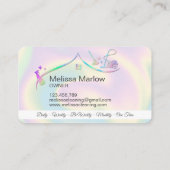 ホログラムスパークル メイド 掃除 名刺 (裏面)