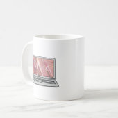 ホログラムデザインなし 笑 コーヒーマグカップ (正面左)