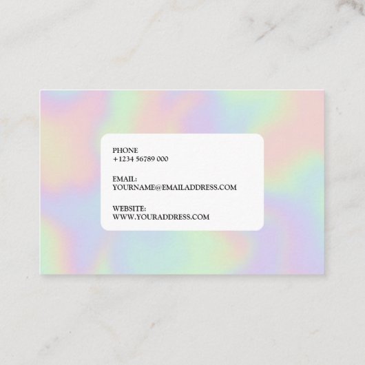 ホログラムデザイン効果名刺 名刺 (裏面)
