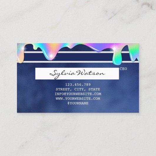 ホログラムドライブnavyクレジットカード名の追加 名刺 (裏面)