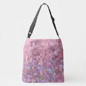 ホログラムピンクモザイク印刷 クロスボディバッグ (裏面)