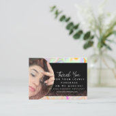 ホログラムブティック美しいビジネスサンキュー 名刺 (スタンド正面)