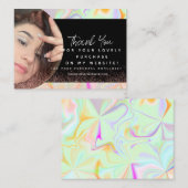 ホログラムブティック美しいビジネスサンキュー 名刺 (正面/裏面)