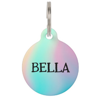 😺🐶 ホログラムペットの足跡 (Bella) ペット ネームタグ