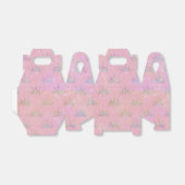 ホログラムホログラフグリッタークラウンピンクスワール大理石 フェイバーボックス (折り畳みなし)