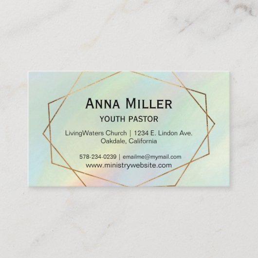 ホログラムモダン梨ユース省名刺 名刺 (正面)