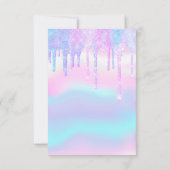 ホログラムユニコーンマーメイド 16th 15th オンブレ 招待状 (裏面)