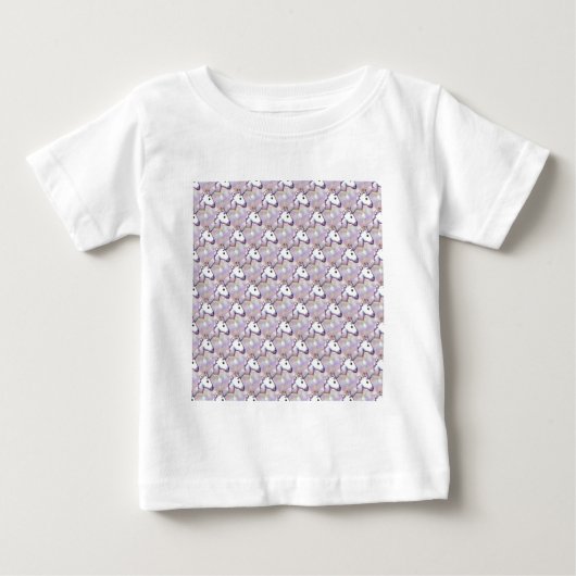 ホログラム一角絵文字 ベビーTシャツ (正面)