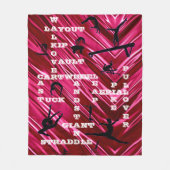 ホログラム体操スキルクロスワード フリースブランケット (正面)