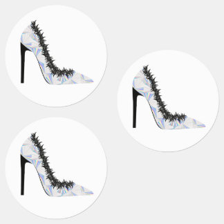 ホログラム効果を有するハイヒール靴 ラベル