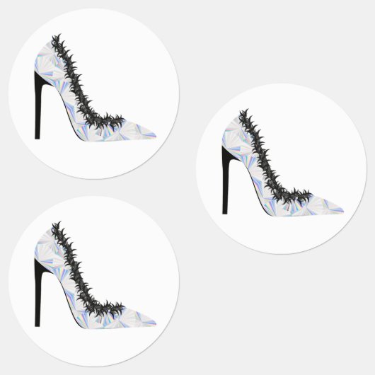 ホログラム効果を有するハイヒール靴 ラベル (グループ)