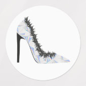 ホログラム効果を有するハイヒール靴 ラベル (デザイン1)