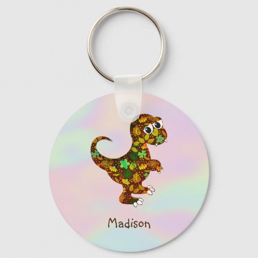 ホログラム及び恐竜 キーホルダー (正面)