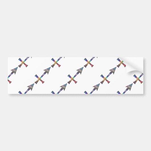 ホログラム射手座 バンパーステッカー (正面)