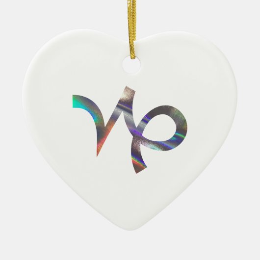 ホログラム山羊座 セラミックオーナメント (正面)