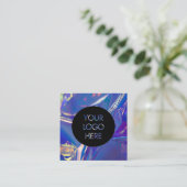 ホログラム社会的な媒体の名刺 スクエア名刺 (スタンド正面)